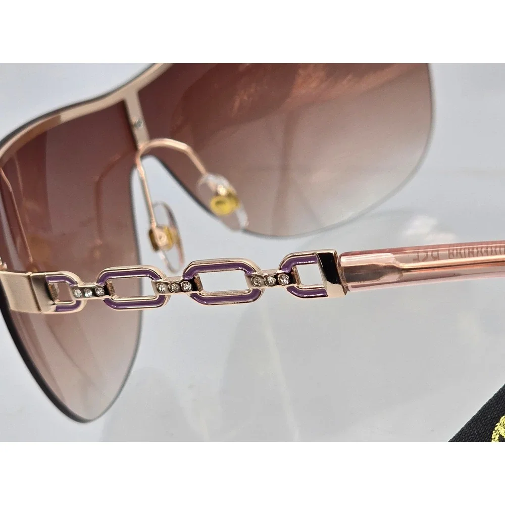 Sofia Vergara x Foster Grant Veronica Shield Sunglasses Womens OS Rose Gold -New